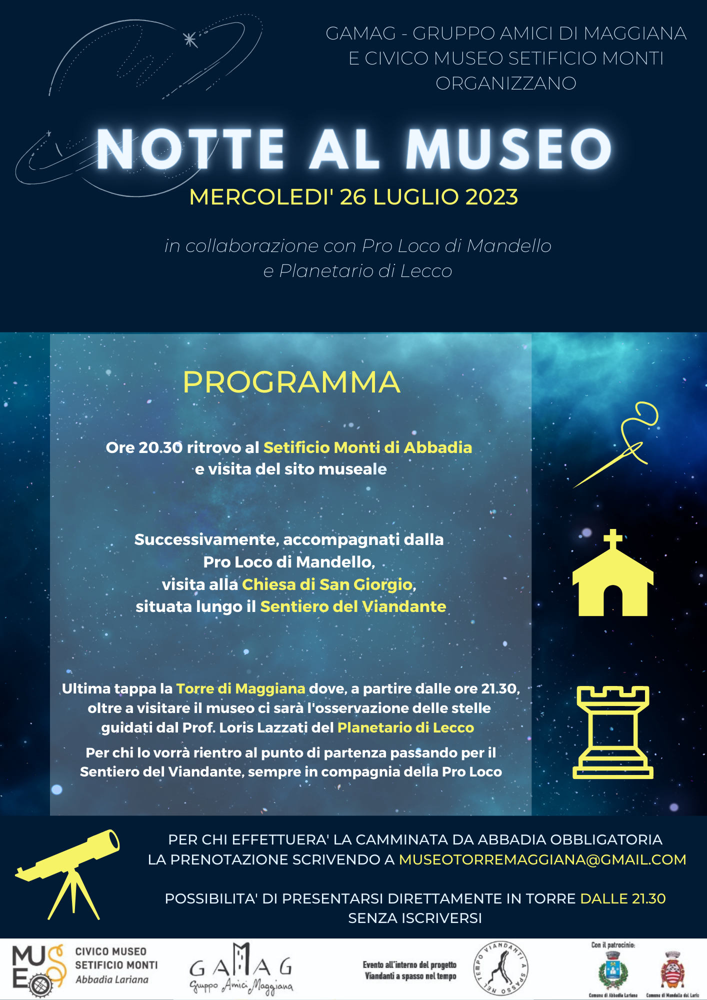 Notte al Museo 26 luglio 2023