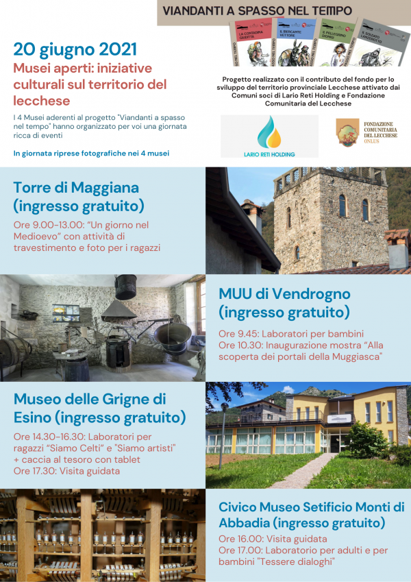 20 giugno 2021 Giornata di eventi per i musei del bando promosso da Fondazione Comunitaria del Lecchese e Lario Reti Holding (1)